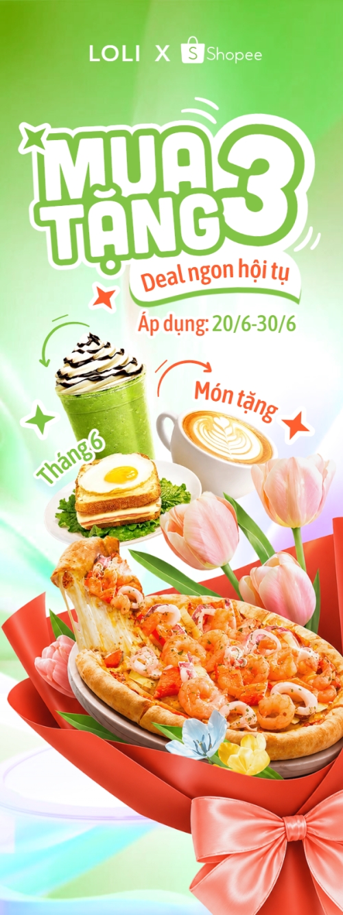Mẫu thiết kế Standee Mua 3 tặng 1 deal ngon hội tụ 1778442480