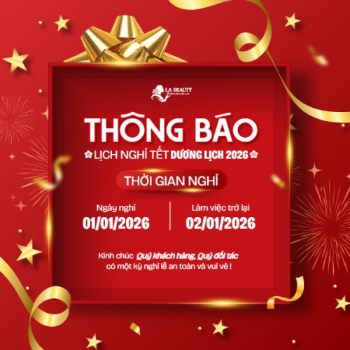 Mẫu thiết kế Bài post MXH vuông Thông báo lịch nghỉ Tết dương lịch 2026 1778451573