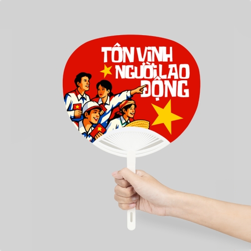 Mẫu thiết kế Quạt cầm tay Tôn vinh người lao động 1/5 1778456098
