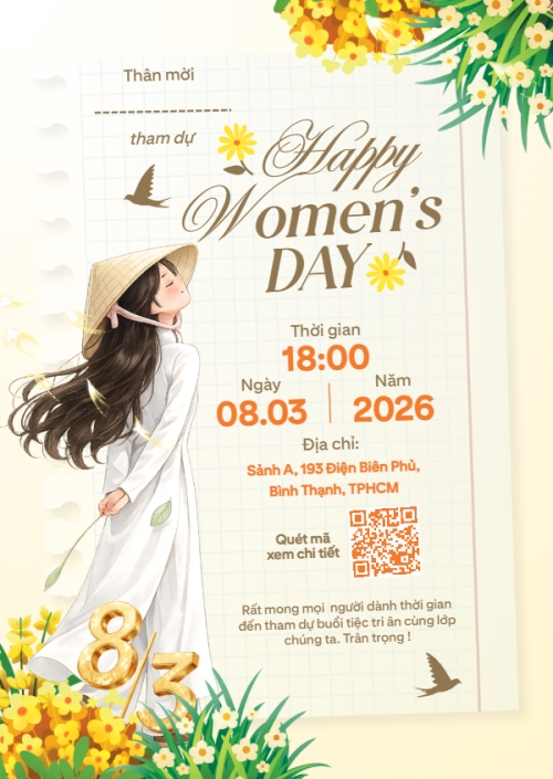 Mẫu thiết kế Thư mời Happy Women's Day 8/3 1777570613