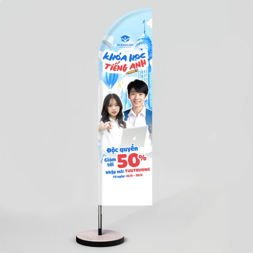 Mẫu thiết kế Cờ phướn Khóa học tiếng anh miễn phí 1778442907