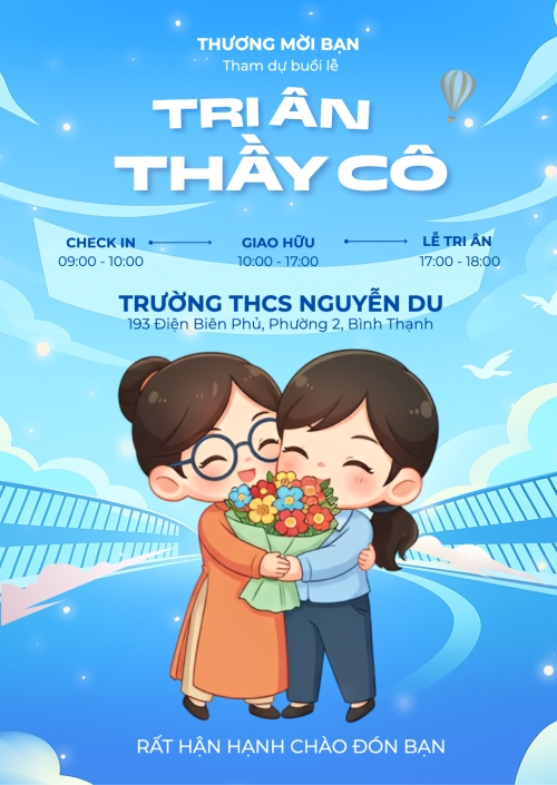 Mẫu thiết kế Thư mời Tri ân Thầy Cô 1777570590