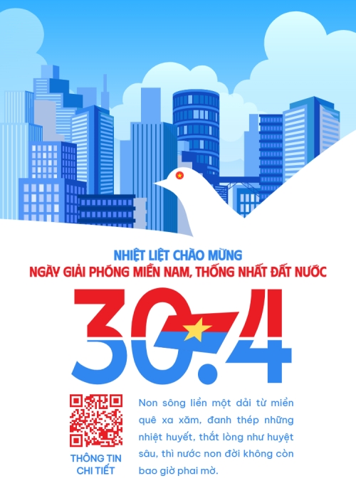 Mẫu thiết kế Poster chuẩn Nhiệt liệt chào mừng ngày Giải phóng miền Nam 1778257967