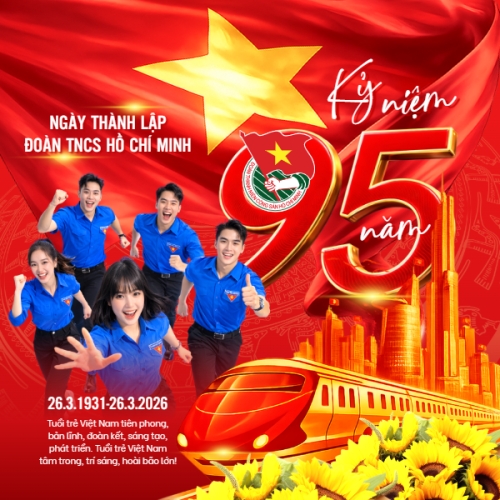 Mẫu thiết kế Bài post MXH vuông Kỷ niệm ngày thành lập Đoàn TNCS Hồ Chí Minh 26/3 1778447669
