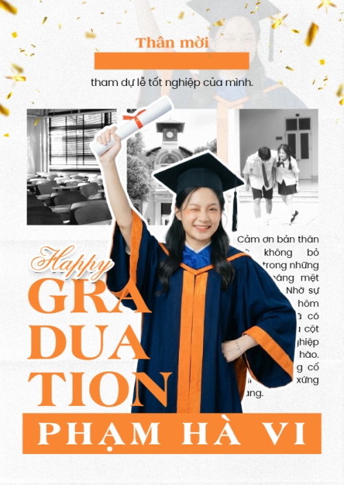 Mẫu thiết kế Thư mời Happy Graduation 1778441769