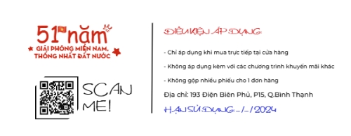 Mẫu thiết kế Gift voucher Mừng lễ 30/4 Giải Phóng Miền Nam, thống nhất đất nước 1778447307