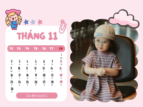 Mẫu thiết kế Lịch để bàn Gia đình và em bé 1778442137
