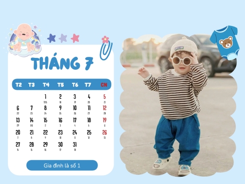 Mẫu thiết kế Lịch để bàn Gia đình và em bé 1778442137