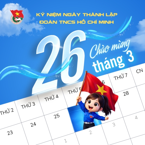 Mẫu thiết kế Bài post MXH vuông Kỷ niệm ngày thành lập đoàn TNCS HCM 1778447669