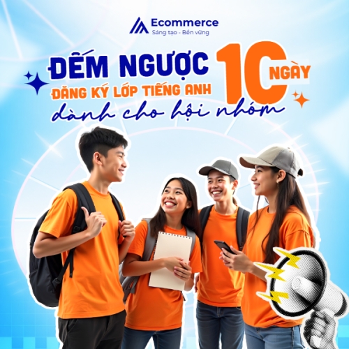 Mẫu thiết kế Bài post MXH vuông Đếm ngược 10 ngày đăng ký lớp tiếng Anh 1777570729