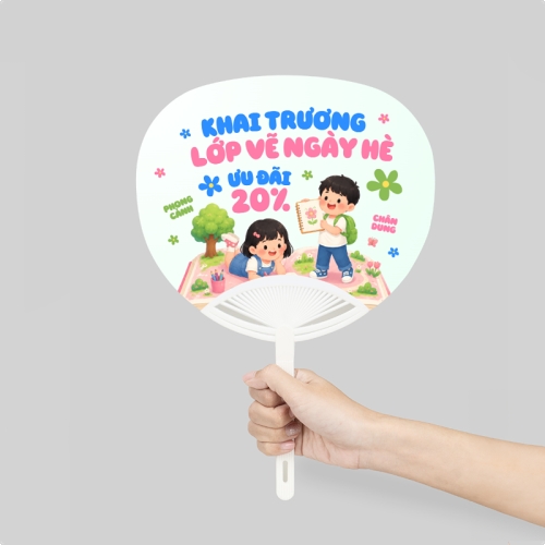 Mẫu thiết kế Quạt cầm tay Khai trương lớp vẽ ngày hè 1780225581