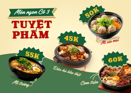 Mẫu thiết kế Menu tờ rời (ngang) Đồ ăn, food, thực phẩm, ẩm thực, món ăn, F&B, nhà hàng, thức ăn 1778446397