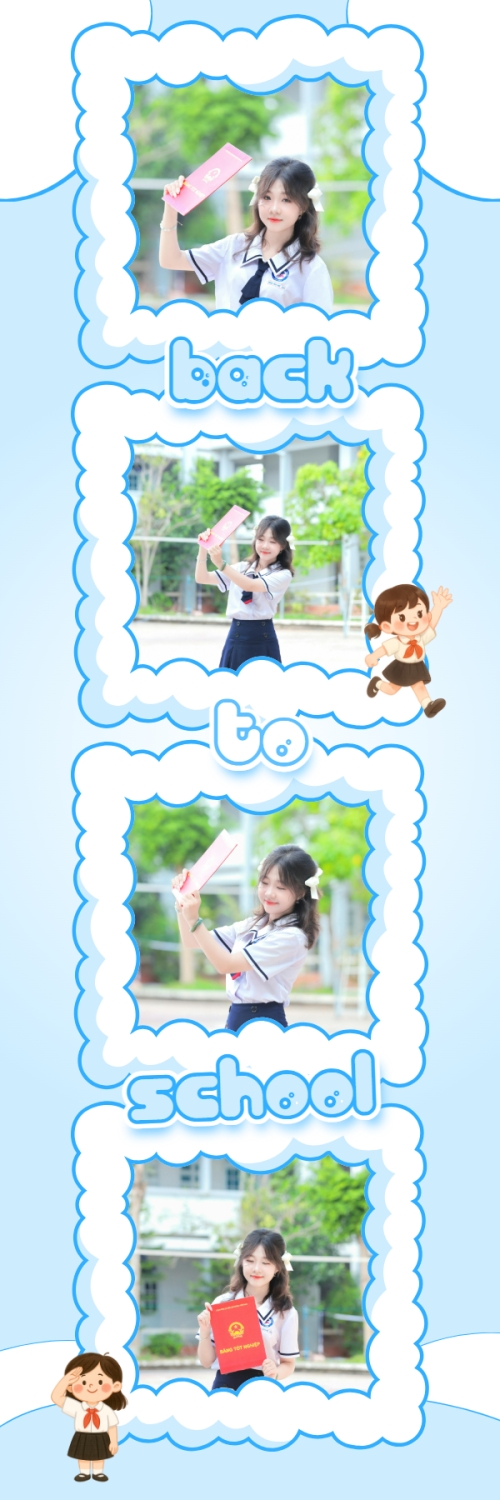 Mẫu thiết kế Bộ Ảnh Photobooth Tựu trường, đến trường, nhập học, giáo dục, education, school, trường học, hiện đại, modern 1779987754