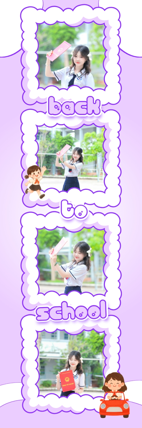 Mẫu thiết kế Bộ Ảnh Photobooth Tựu trường, đến trường, nhập học, giáo dục, education, school, trường học, hiện đại, modern 1779990859