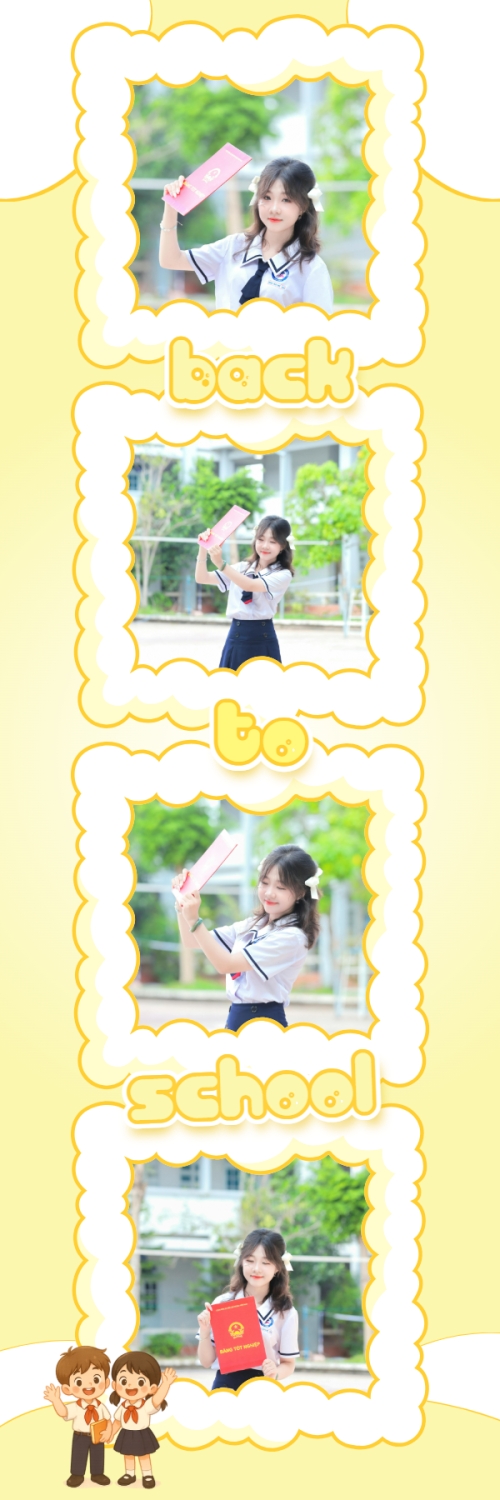 Mẫu thiết kế Bộ Ảnh Photobooth Tựu trường, đến trường, nhập học, giáo dục, education, school, trường học, hiện đại, modern 1779990859