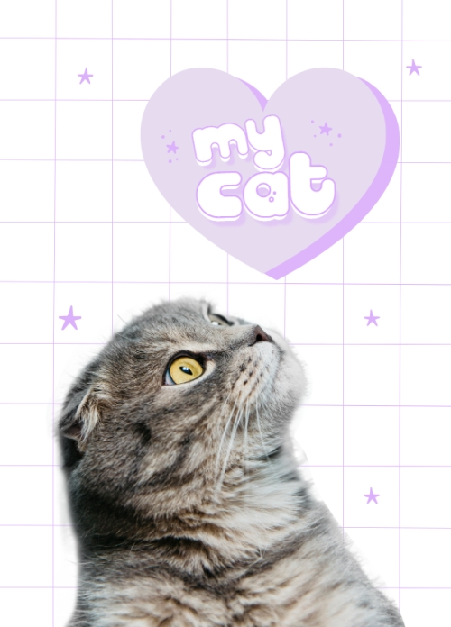 Mẫu thiết kế Sổ tay Dễ thương, cute, cat, mèo, cá nhân, nhân vật, personal style, signature	 1778438737