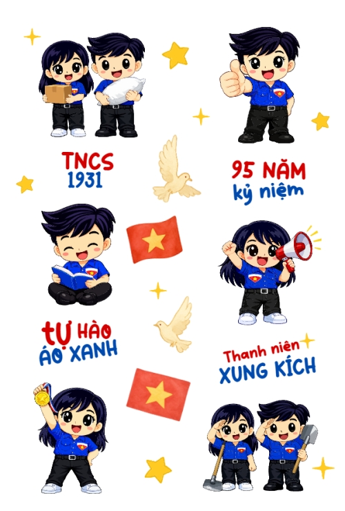 Mẫu thiết kế Nhãn Sticker - Sticker Sheets Kỷ niệm ngày thành lập Đoàn TNCS Hồ Chí Minh 26/3 1777570716