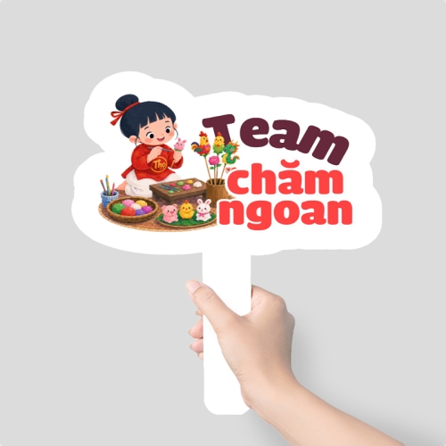 Mẫu thiết kế Hashtag cầm tay Team chăm ngoan 1779473118