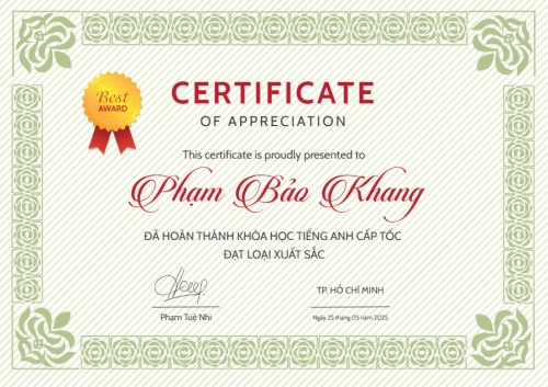 Mẫu thiết kế Bằng khen Tài chính, doanh nhân, kinh doanh, văn phòng, business, giáo dục, education, Tiếng Anh, ngoại ngữ 1778442440