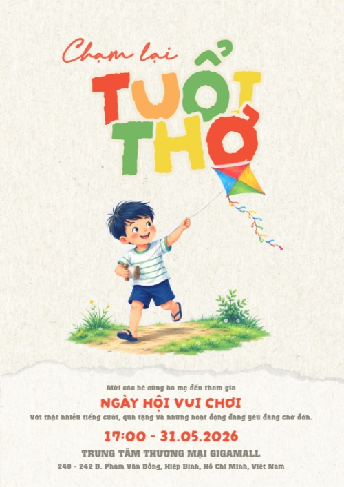 Mẫu thiết kế Thư mời Chạm lại tuổi thơ 1779473131