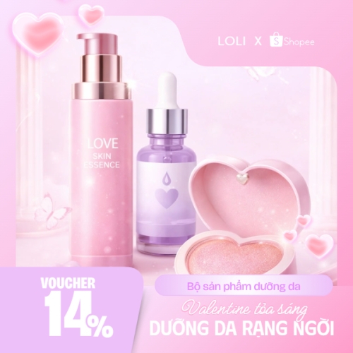 Mẫu thiết kế Khung sản phẩm Valentine tỏa sáng dưỡng da rạng ngời 1777575707