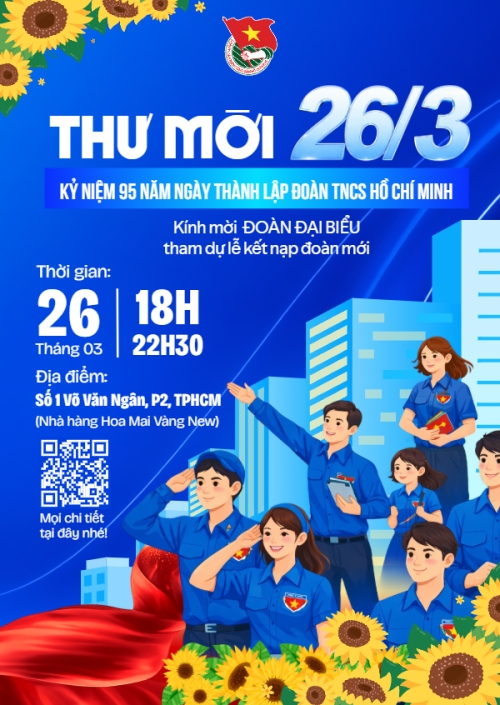 Mẫu thiết kế Thư mời Kỷ niệm ngày thành lập Đoàn TNCS Hồ Chí Minh 26/3 1778441950