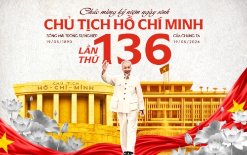 Mẫu thiết kế Banner - Băng rôn Kỷ niệm 136 năm ngày sinh Chủ tịch Hồ Chí Minh 1778425913