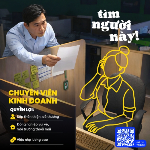 Mẫu thiết kế Bài post MXH vuông Chuyên viên kinh doanh tuyển dụng 1777575118