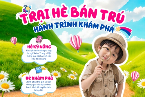 Mẫu thiết kế Bài post MXH ngang Trại hè bán trú 1778442284