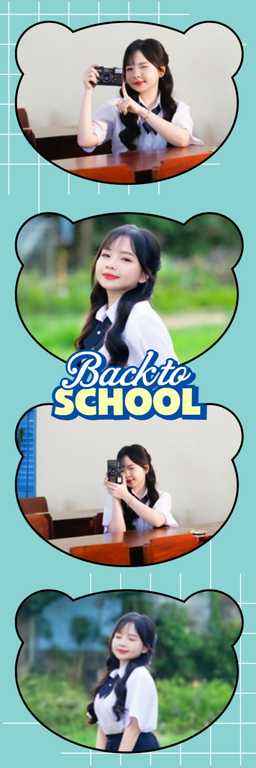 Mẫu thiết kế Bộ Ảnh Photobooth Tựu trường, đến trường, nhập học, giáo dục, education, school, trường học, hiện đại, modern 1779990869