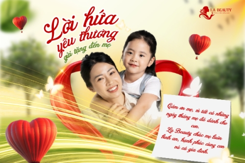 Mẫu thiết kế Bài post MXH ngang Lời hứa yêu thương gửi tặng đến mẹ 1778446830