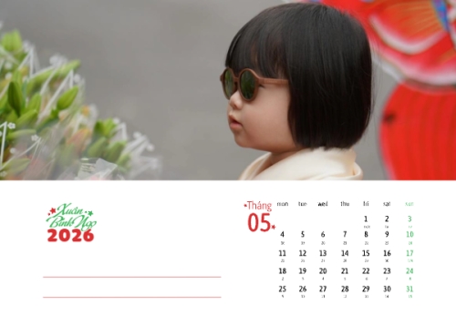 Mẫu thiết kế Lịch để bàn Tết, Xuân, Bính Ngọ, năm 2026, 2026, hiện đại, sang trọng, modern 1778442336