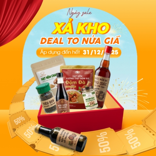 Mẫu thiết kế Bài post MXH vuông Xả kho deal to nửa giá 1779254643