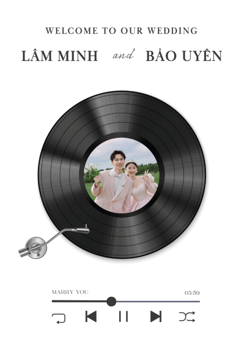 Mẫu thiết kế Khung ảnh (dọc) Musical love, hiện đại, sang trọng, morden 1778442218