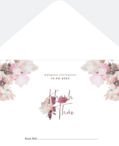 Mẫu thiết kế Bao thiệp cưới Sweet Heart, hoa lá, thiên nhiên, floral, vintage 1779391282