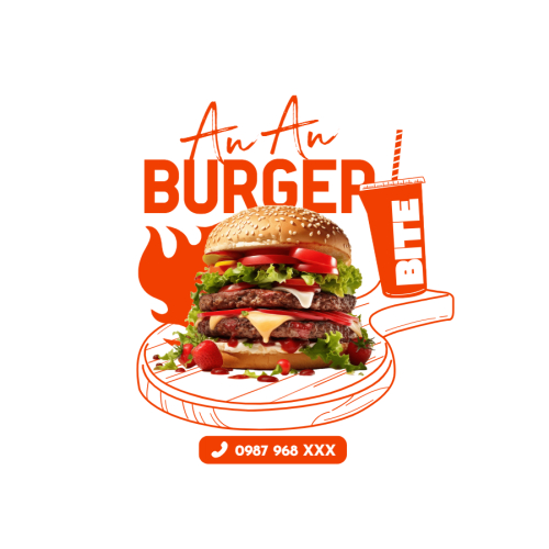 Mẫu thiết kế Nhãn dán Decal Ẩm thực, food, f&b, fast food, đồ ăn, hamburger 1778442598
