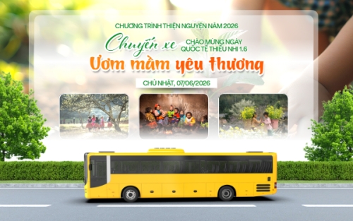 Mẫu thiết kế Banner - Băng rôn Chuyến xe ươm mầm yêu thương 1778587389