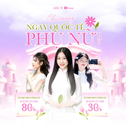Mẫu thiết kế Bài post MXH vuông Chúc mừng ngày Quốc tế phụ nữ 8/3 1778442185