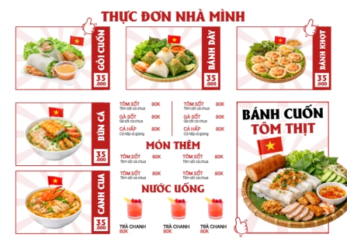 Mẫu thiết kế Menu tờ rời (ngang) Thực đơn nhà mình 1778455465