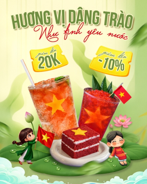 Mẫu thiết kế Bài post MXH dọc Hương vị dâng trào như tình yêu nước 1778446588