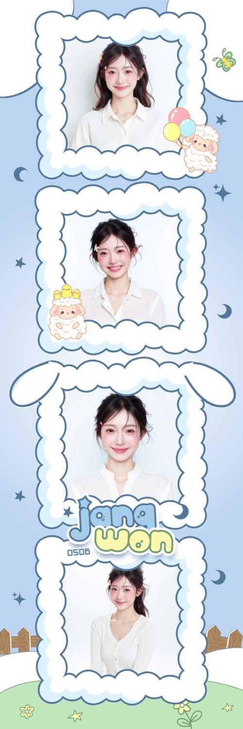 Mẫu thiết kế Bộ Ảnh Photobooth Idol, thần tượng, con gái, girl, cá nhân, personal style, sự kiện, event, cute, dễ thương 1779994259