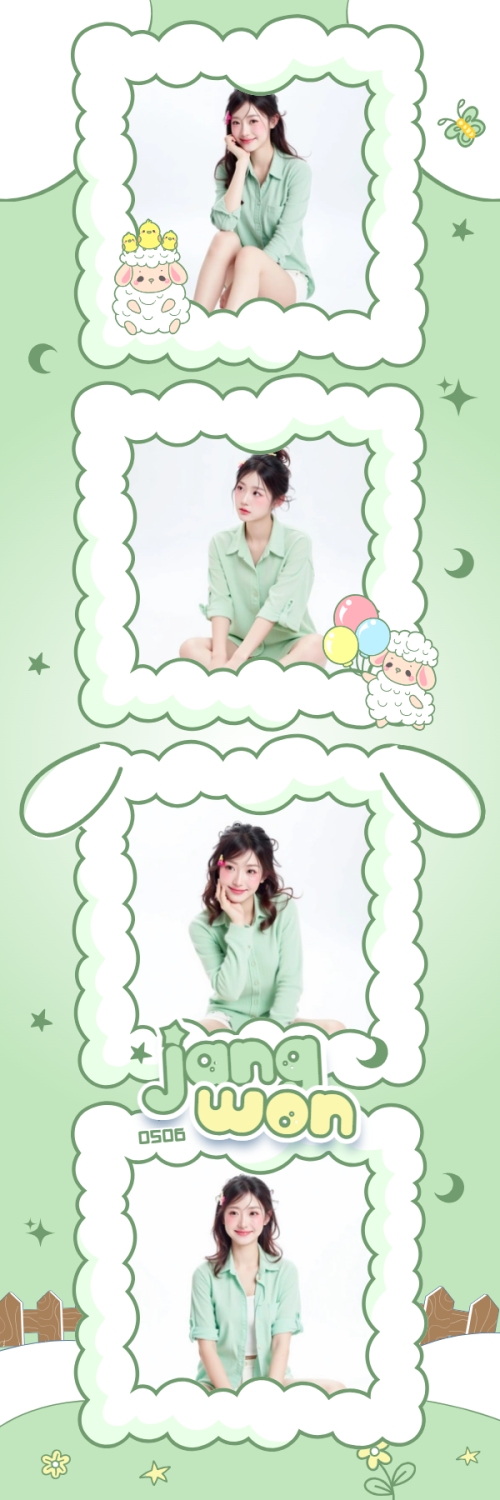 Mẫu thiết kế Bộ Ảnh Photobooth Idol, thần tượng, con gái, girl, cá nhân, personal style, sự kiện, event, cute, dễ thương 1779994259