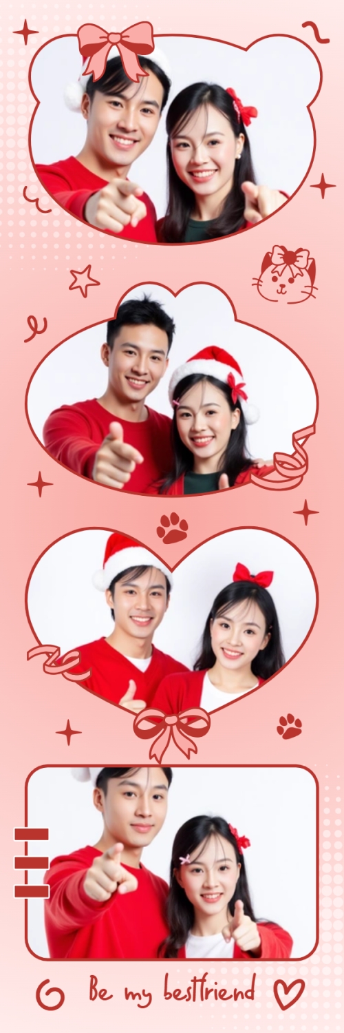 Mẫu thiết kế Bộ Ảnh Photobooth Cặp đôi, couple, tình yêu, love, valentine, christmas, dễ thương, cute 1779994251