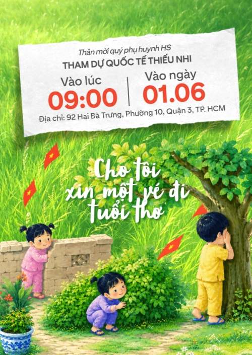 Mẫu thiết kế Thư mời Cho tôi xin một vé đi tuổi thơ 1779473131