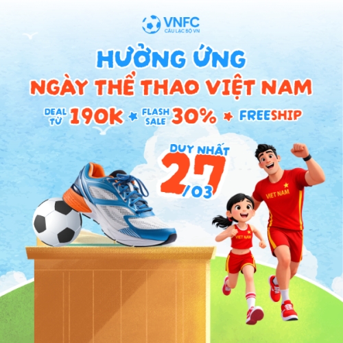 Mẫu thiết kế Bài post MXH vuông Hướng ứng ngày thể thao Việt Nam 27/3 1778442185