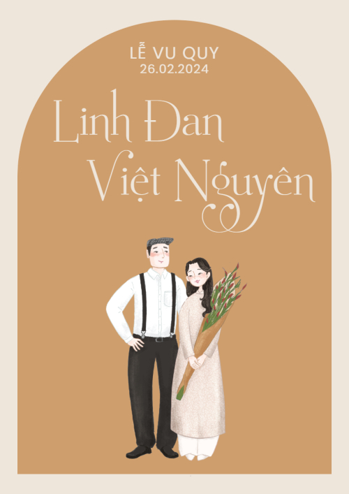 Mẫu thiết kế Khung ảnh (dọc) Vấn Vương, truyền thống, traditional, dân gian, chibi, dễ thương 1778442285