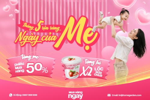 Mẫu thiết kế Bài post MXH ngang Tháng 5 rộn ràng ngày của Mẹ 1778446830