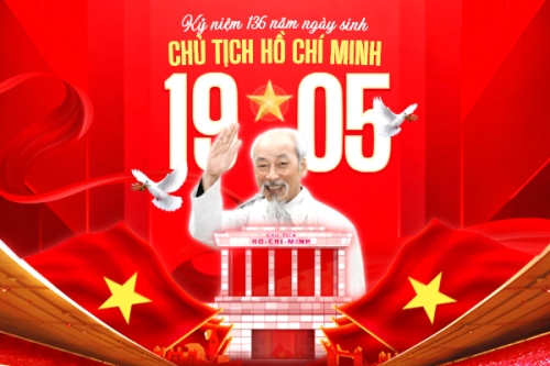 Mẫu thiết kế Bài post MXH ngang Kỷ niệm 136 năm ngày sinh Chủ tịch Hồ Chí Minh 1778442333
