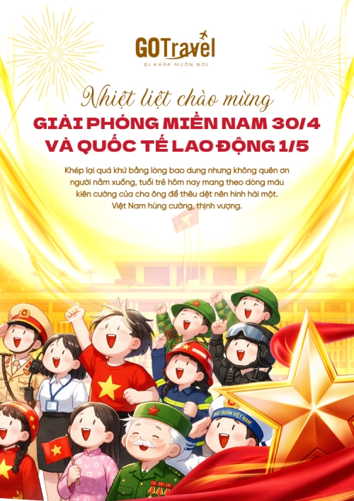 Mẫu thiết kế Poster chuẩn Nhiệt liệt chào mừng ngày Giải phóng miền Nam, thống nhất đất nước 1777575055