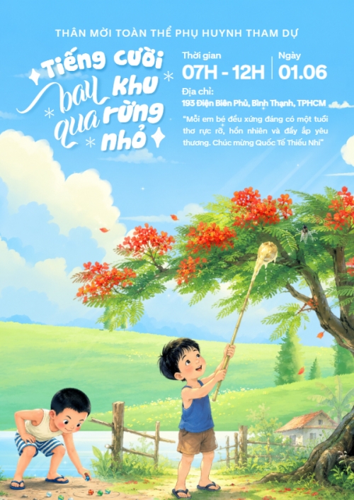 Mẫu thiết kế Thư mời Tiếng cười bay qua khu rừng nhỏ 1779473131